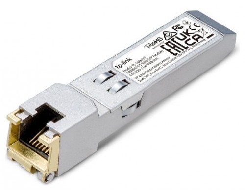 TP-LINK Modulo SFP 1000BASE-T RJ45. SPEC: Transceptor de cobre RJ45 de 1000 Mbps, Plug and Play