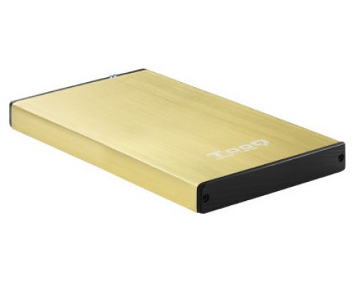 TooQ TQE-2527GD caja para disco duro externo Caja de disco duro (HDD) Negro, Oro 2.5" (Espera 4 dias)