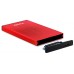 CAJA EXTERNA 2.5 TOOQ 95 MM SATA USB 3.0/3.1 GEN1 ROJA