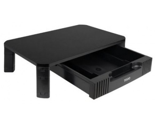 SOPORTE ELEVADOR PARA PORTATIL/MONITOR CON CAJON NEGRO TOOQ (Espera 4 dias)