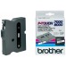 BROTHER Cinta laminada Blanco / negro 6 mm