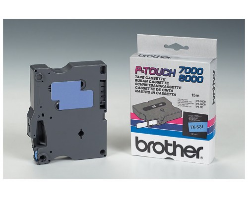 BROTHER Cinta laminada Azul / negro 12 mm