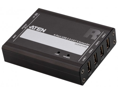 ATEN Extensor USB 2.0 por Cat 5 con hub de cuatro puertos (hasta 100 m) (Espera 4 dias)