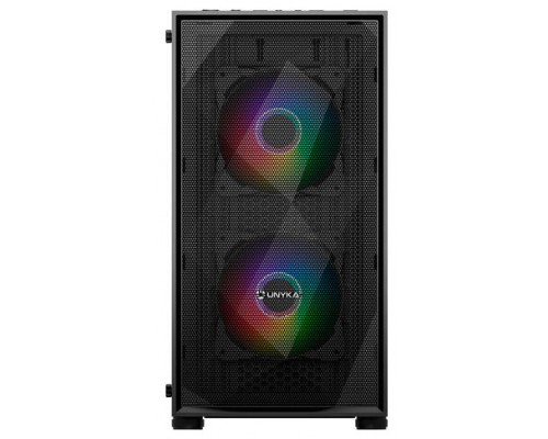 CAJA MICRO ATX UNYKA MIR B200 BLACK VIDRIO TEMPLADO