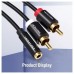 CABLE AUDIO ESTEREO JACK 3.5/H 2xRCA/M 1 M NEGRO VENTION (Espera 4 dias)