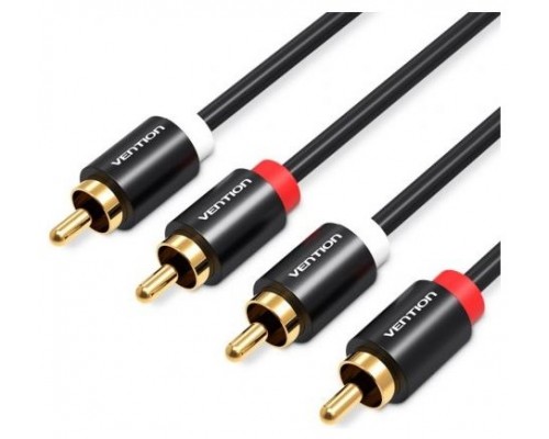 CABLE AUDIO ESTEREO 2xRCA/M 2xRCA/M 3 M NEGRO VENTION (Espera 4 dias)