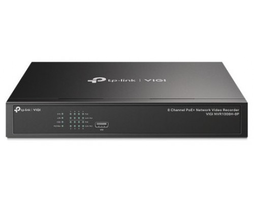 TP-Link VIGI NVR1008H-8P Grabadore de vídeo en red (NVR) Negro (Espera 4 dias)