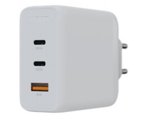 CARGADOR USB DE VIAJE/PARED 100W GAN2 ULTRA WALL 2x TYPE-C/USB 3.0 BLANCO XTORM (Espera 4 dias)