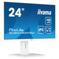 MONITOR IIYAMA 24" PROLITE XUB2492HSU-W6, IPS, 100HZ, 0,4MS, USB, HDMI, DISPLAYPORT, ALT 2x2W, ALTU, GIRO, INCLI, PIVOT, BLANCO (Espera 4 dias)